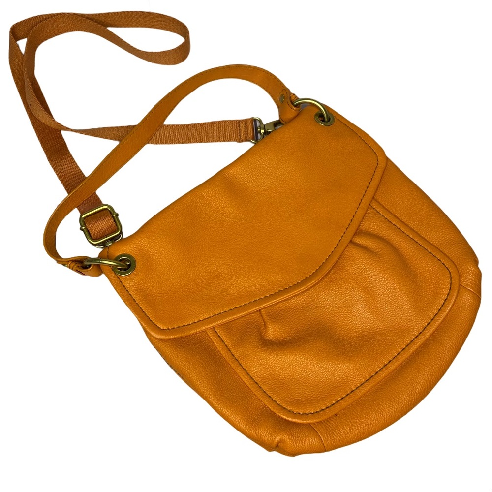 Orange FOSSIL Crossbody Soft Leather Like New!